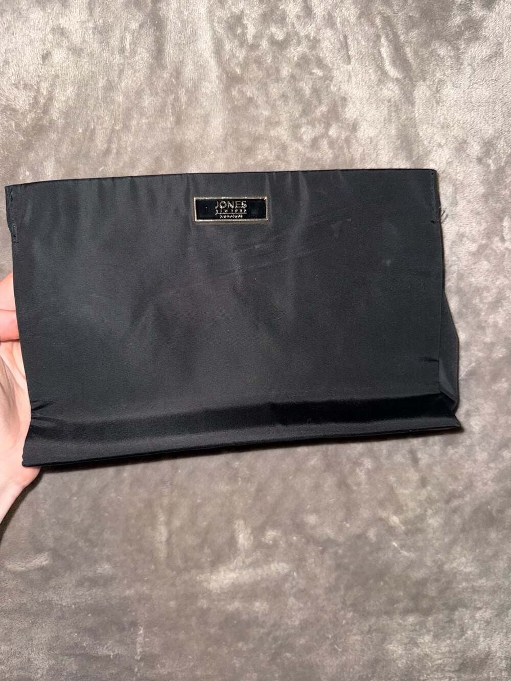 Jones New York Black Nylon Clutch Bag